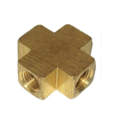102A-B ANDERSON BRASS FITTING 1/4" NPT FEMALE CROSS